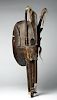 Early 20th C. African Marka Wood, Copper, & Hair Mask