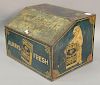 Polar Bear Tobacco advertising tin marked "Always Fresh" chewing and smoking. ht. 12 1/4in., wd. 18in.