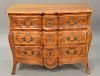 French style three drawer chest with carved front, with "made for Bloomingdales" tag. ht. 31in., wd. 39 1/2in.