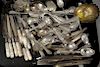 Tray lot of sterling and silverplate flatware. 29.1 weighable t oz.