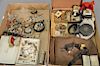 Two box lots of vintage jewelry and costume jewelry, watches, coins, pennies, etc.