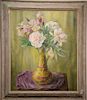 Dorothy Ochtman (1891-1971) oil on canvas, "Peonies with Iris", still life with flowers, signed lower left: Dorothy Ochtman, origina...