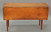 Chippendale drop leaf table, circa 1780. ht. 29in., top: 15" x 47"