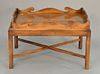 Cherry coffee table with serving tray top. ht. 23 1/2in., top: 22" x 34"