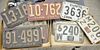 Two box lots of twenty-five vintage Connecticut license plates from 1924 to 1956.