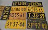 Ten vintage New York license plates, ranging in dates from 1932 to 1948, three are "New York World's Fair" plates. lg. 13 1/2in. to ...