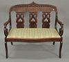 Victorian bench. ht. 37 1/2in., wd. 42 1/2in.
