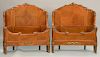 Pair of Louis XVI Henry Fuldner twin beds. ht. 46in.
