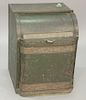 Large tole Victorian coal hod in green paint. ht. 26in., wd. 19 1/2in.