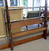 Sheraton mahogany canopy bed with fluted columns and original rails, circa 1830 (canopy not included). ht. 57 in., lg. 74 1/2 in., w...