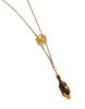 An Antique Gold and Tortoiseshell Lorgnette and Gold Slide Pendant, 30.80 dwts.