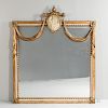 Large Neoclassical-style Giltwood and Paint-decorated Mirror