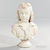 David Watson Stevenson (Scottish, 1842-1904)    Marble Bust of a Boy