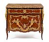 A Louis XV Style Gilt Bronze Mounted Kingwood Commode Height 35 x width 38 5/8 x depth 23 1/2 inches.