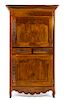 * A Louis Philippe Walnut Cabinet Height 79 1/2 x width 40 x depth 24 inches.