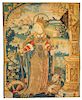 A Flemish Late Gothic Wool and Silk Tapestry Height 33 1/2 x width 27 3/8 inches.