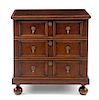 A Charles II Oak Chest of Drawers Height 35 x width 33 5/8 x depth 19 3/4 inches.