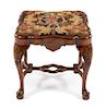 A George III Mahogany Stool Height 21 1/2 inches.