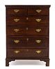 A George III Style Oak Chest of Drawers Height 46 1/4 x width 33 5/8 x depth 20 3/4 inches.