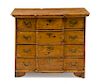A Chippendale Style Pine Chest of Drawers Height 30 x width 36 1/4 x depth 21 1/2 inches.