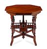 * A Victorian Walnut Library Table Height 29 x width 30 inches.