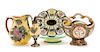 * A Group of Majolica Table Articles Height of largest 9 inches.