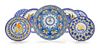 * A Group of Italian Majolica Chargers Diameter of largest 17 inches.