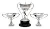 An English Silver Tennis Trophy, John Cook & Sons Ltd., Birmingham, 1930, in the form of a tennis player supporting the bowl, ra