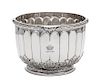 A French Silver Ice Bowl, Tetard Freres, Paris, Early 20th Century, the foliate decorated rim above the fluted body engraved wit