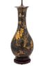 A Chinese Lacquered Vase Height overall 38 1/2 inches.