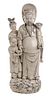 A Chinese Blanc de Chine Figural Group Height 28 inches.