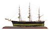 * A Model of the "Sovereign of the Seas" Height of model 51 1/2 x length of base 85 3/4 inches.