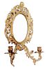 CAST BRASS CANDLE SCONCE MIRROR