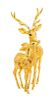 An 18 Karat Yellow Gold Stag and Doe Brooch, Hermes, 13.20 dwts.