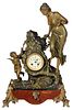 French Figural Eight Day Clock after Bruchon