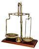 Large Brass Scale with Weights
