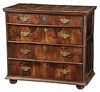 William and Mary Figured Walnut Chest