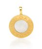 A Reversible 18 Karat Yellow Gold, Steel, Mother-of-Pearl and Onyx Pendant, Bulgari, 11.55 dwts.