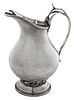 Sterling Water Pitcher with Floral Decoration