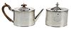 Matching English Silver Teapot and Tea Box