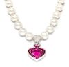 An 18 Karat White Gold, Pink Tourmaline, Diamond and Cultured South Sea Pearl Necklace,