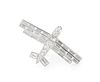 A Platinum and Diamond Airplane Brooch, 4.60 dwts.