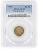 1861 $2-1/2 Clark, Gruber & Co. Gold Coin 