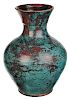 Jugtown Chinese Blue and Red Vase