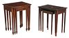 Two Sets of George III-Style Nesting Tables
