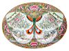 Famille Rose Oval Butterfly Platter