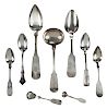 24 Pieces Coin Silver Flatware, One Charleston