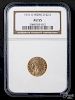 Gold Indian Head two and a half dollar coin, 1911 D (weak D), NGC AU-55.
