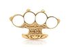 A Yellow Gold and Diamond Brass Knuckles Novelty Item, 154.90 dwts.