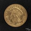 Gold Indian Princess three dollar coin, 1878, MS-60 to MS-62.